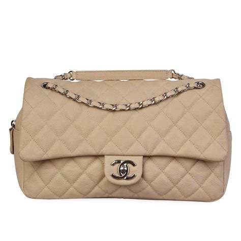 chanel easy caviar flap 2015|Chanel Beige Quilted Caviar Easy Zip Flap Bag Silver Hardware, .